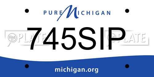 745SIP Michigan License Plate