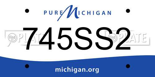 745SS2 Michigan License Plate
