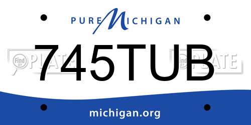 745TUB Michigan License Plate