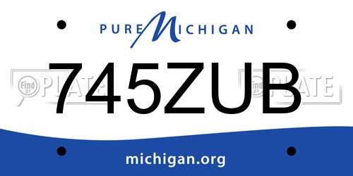745ZUB Michigan License Plate
