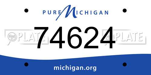 74624 Michigan License Plate