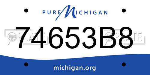 74653B8 Michigan License Plate