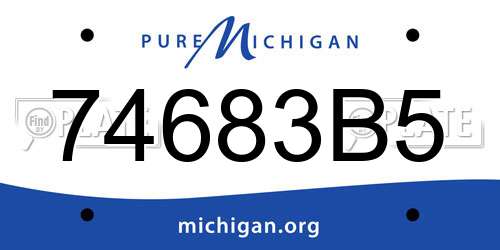 74683B5 Michigan License Plate