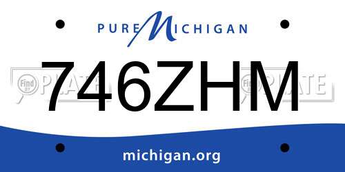 746ZHM Michigan License Plate