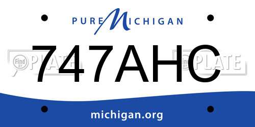 747AHC Michigan License Plate