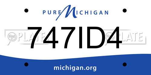 747ID4 Michigan License Plate
