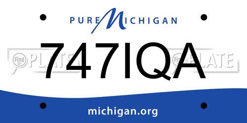 747IQA Michigan License Plate