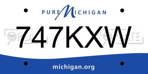 747KXW Michigan License Plate