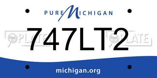 747LT2 Michigan License Plate