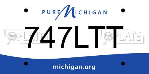 747LTT Michigan License Plate