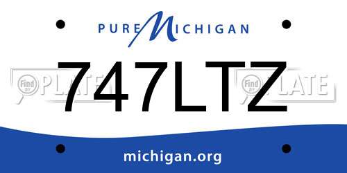 747LTZ Michigan License Plate