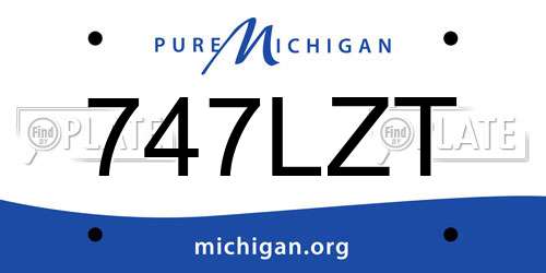 747LZT Michigan License Plate