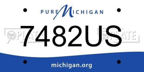 7482US Michigan License Plate