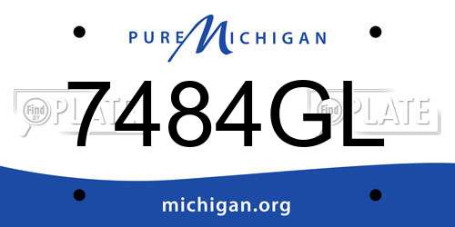 7484GL Michigan License Plate