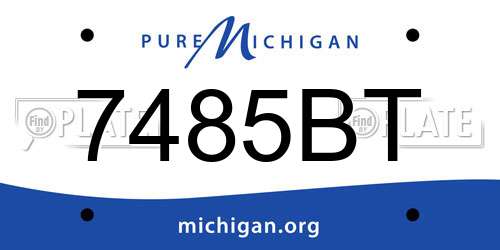 7485BT Michigan License Plate