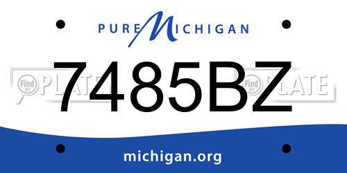 7485BZ Michigan License Plate