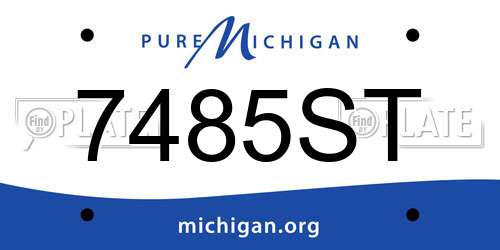7485ST Michigan License Plate