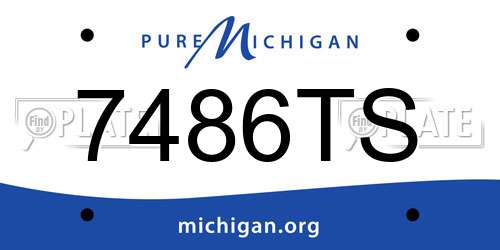 7486TS Michigan License Plate