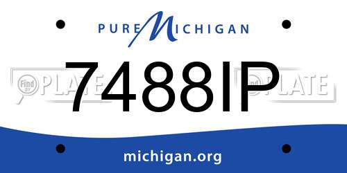 7488IP Michigan License Plate