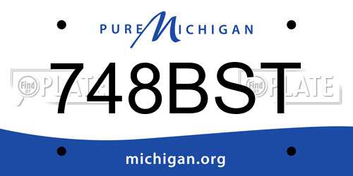 748BST Michigan License Plate
