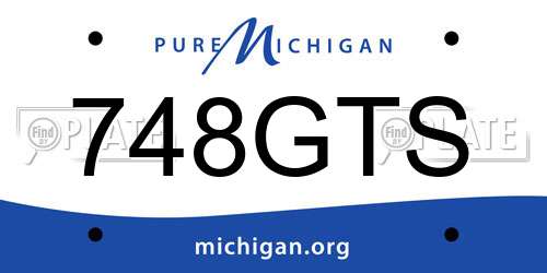 748GTS Michigan License Plate