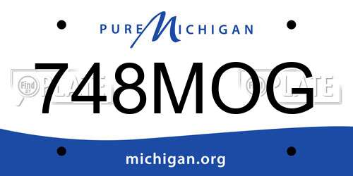748MOG Michigan License Plate