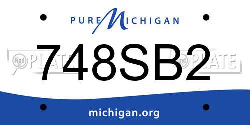 748SB2 Michigan License Plate