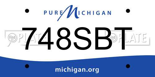 748SBT Michigan License Plate