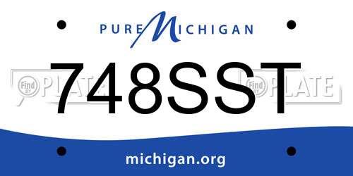 748SST Michigan License Plate