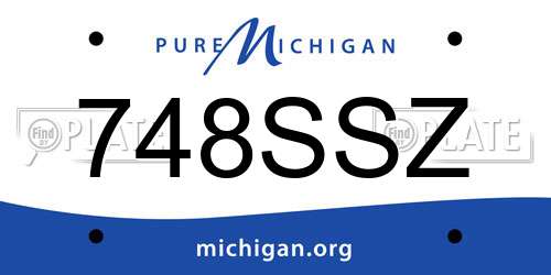 748SSZ Michigan License Plate