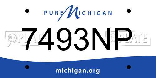 7493NP Michigan License Plate
