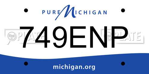 749ENP Michigan License Plate