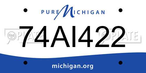 74AI422 Michigan License Plate