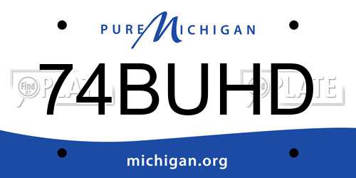 74BUHD Michigan License Plate
