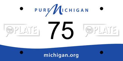 75 Michigan License Plate
