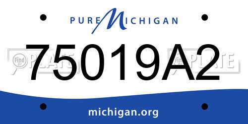 75019A2 Michigan License Plate
