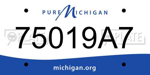 75019A7 Michigan License Plate