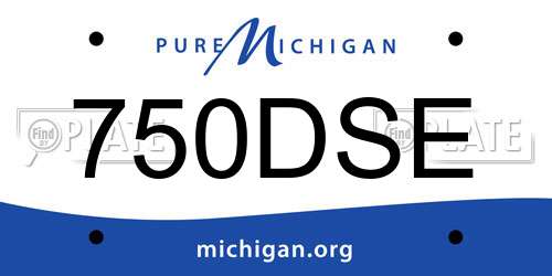 750DSE Michigan License Plate