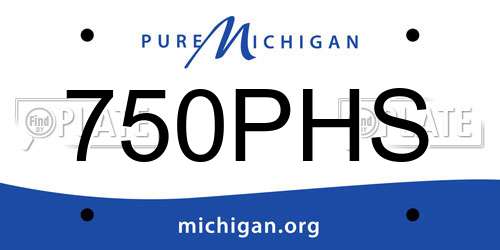 750PHS Michigan License Plate