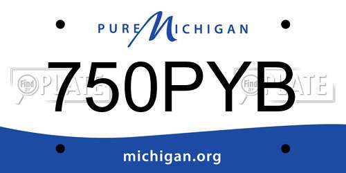 750PYB Michigan License Plate
