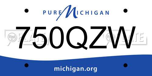 750QZW Michigan License Plate