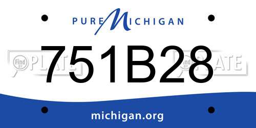 751B28 Michigan License Plate