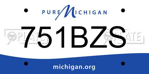 751BZS Michigan License Plate