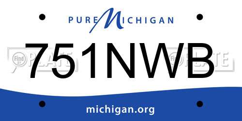 751NWB Michigan License Plate