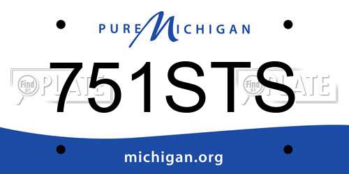 751STS Michigan License Plate