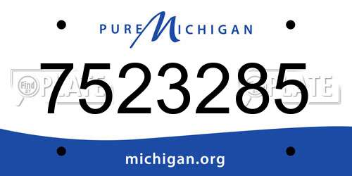 7523285 Michigan License Plate