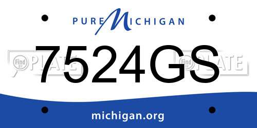 7524GS Michigan License Plate
