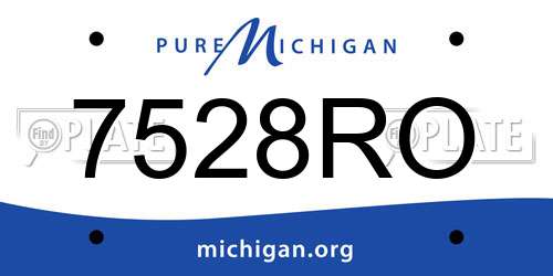 7528RO Michigan License Plate