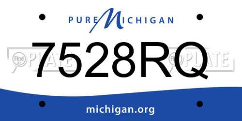 7528RQ Michigan License Plate