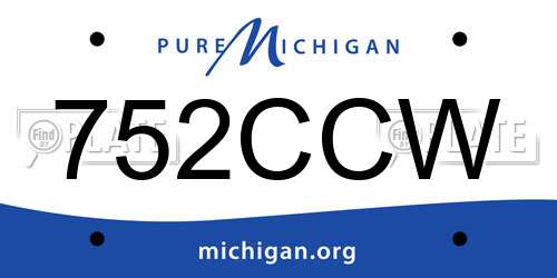 752CCW Michigan License Plate